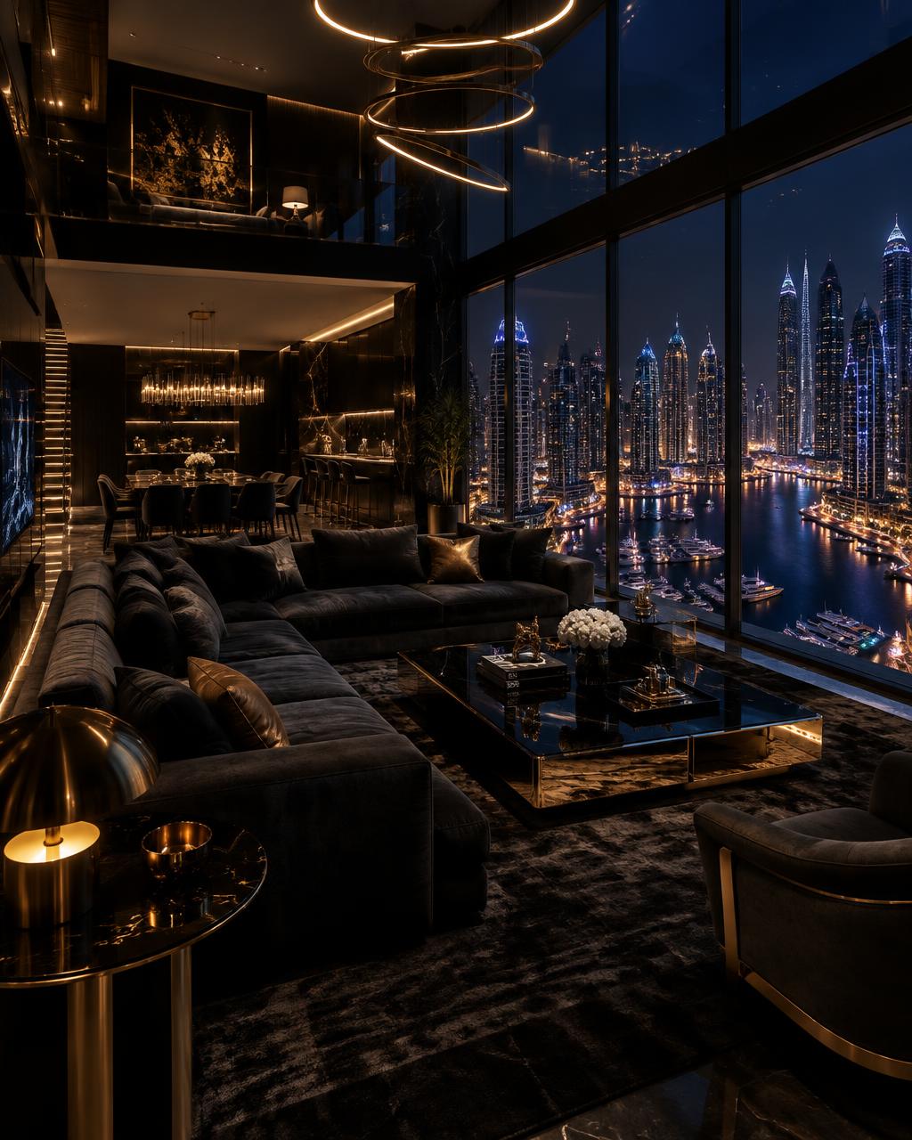 Golden hour from a Palm Jumeirah penthouse viewing today.
